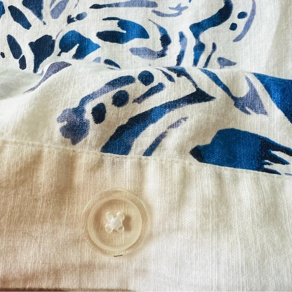 Pottery Barn PB Teen Kelly Slater Ocean Blue Floral Duvet Cover TWIN